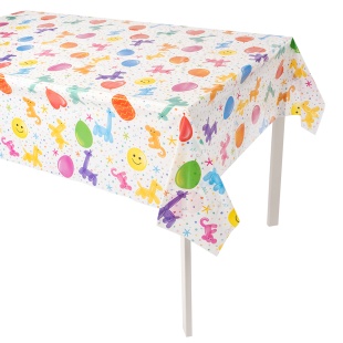 Скатерть одноразовая, Собачки из воздушных шаров, 120*180 см, 1 шт.