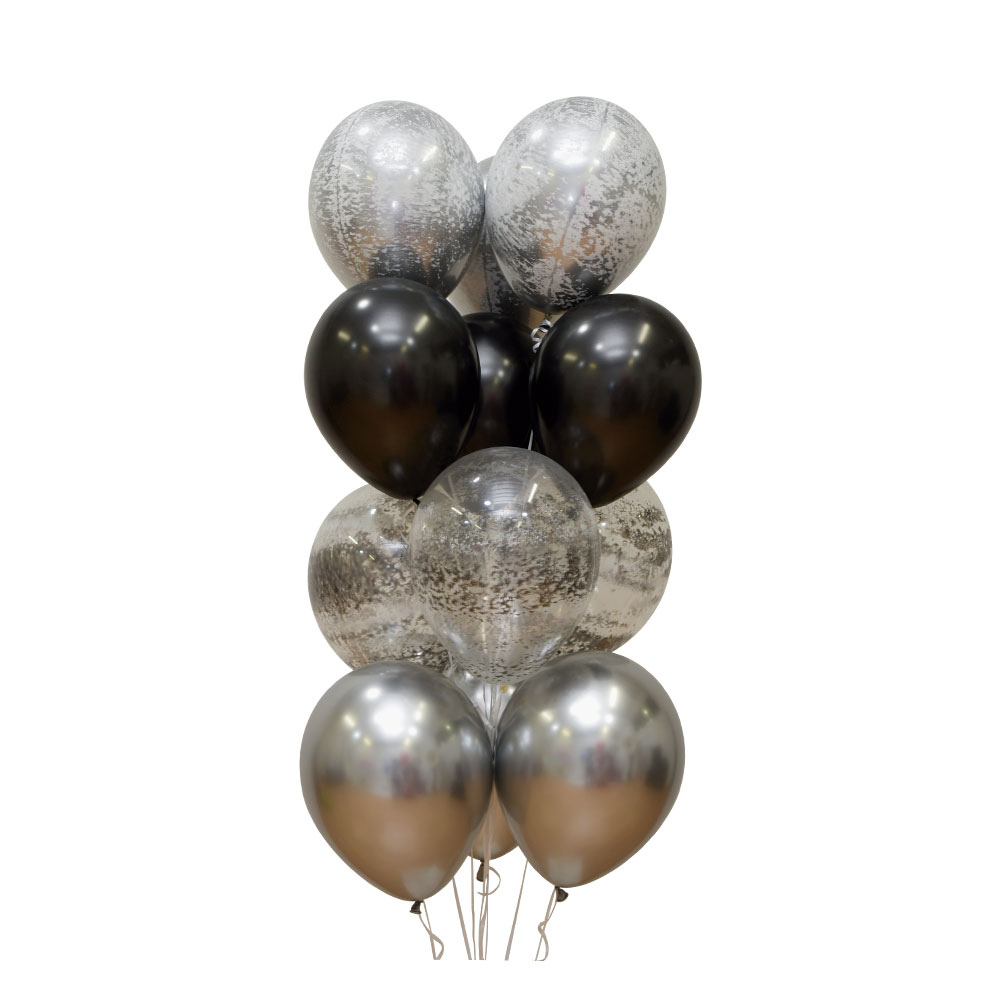 Шар (12''/30 см), Черный (080), пастель, 50 шт.