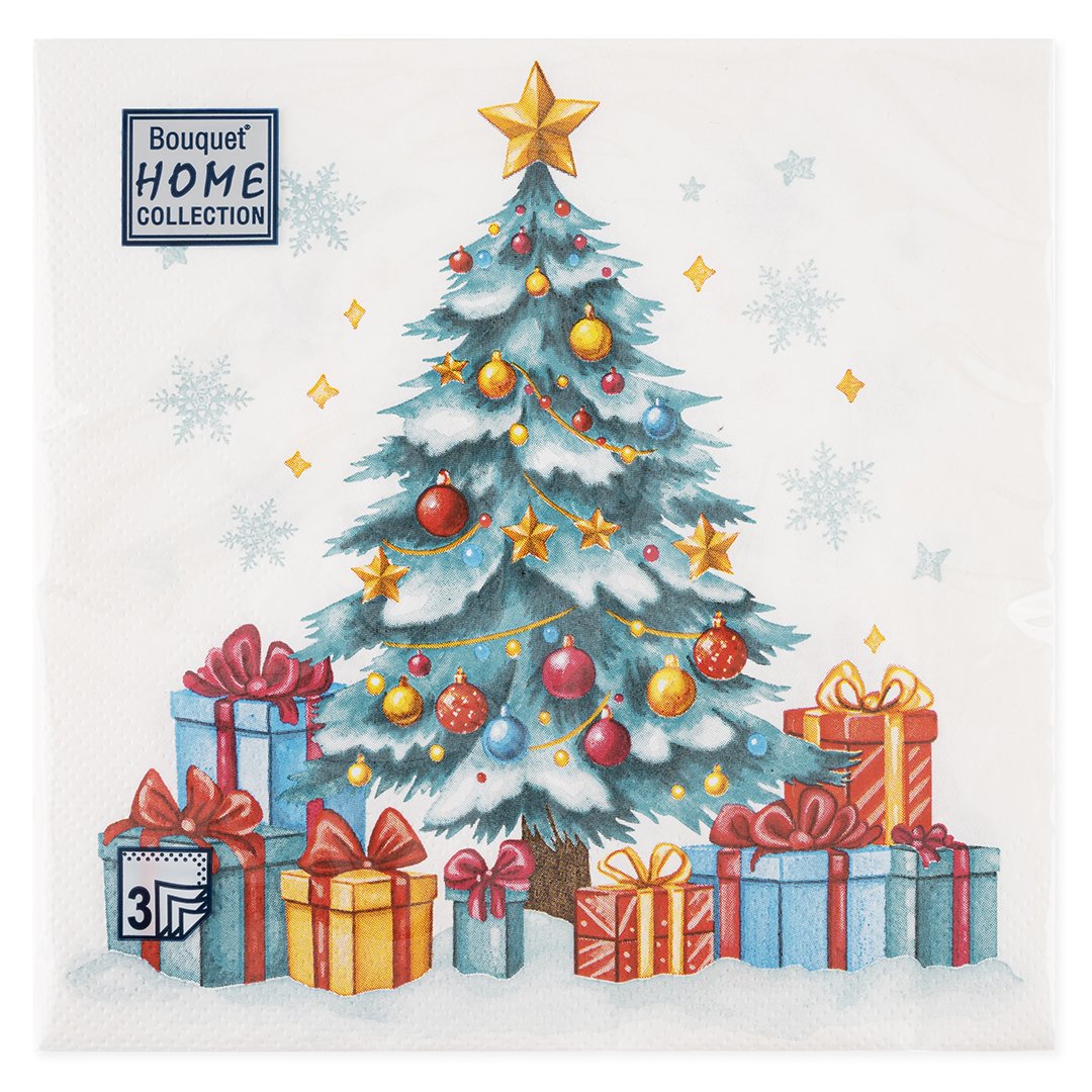 Сервировочные салфетки, Чудесная елочка, 33*33 см, 20 шт.