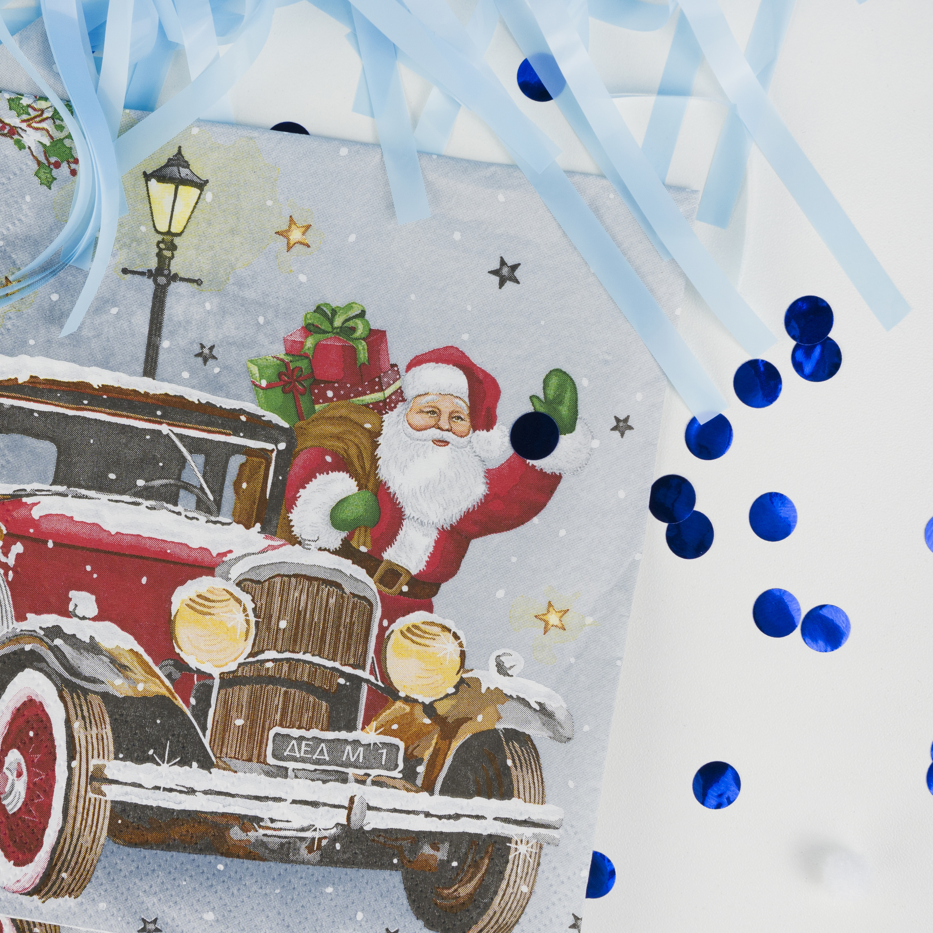 Сервировочные салфетки, Дед Мороз приехал, 33*33 см, 20 шт.