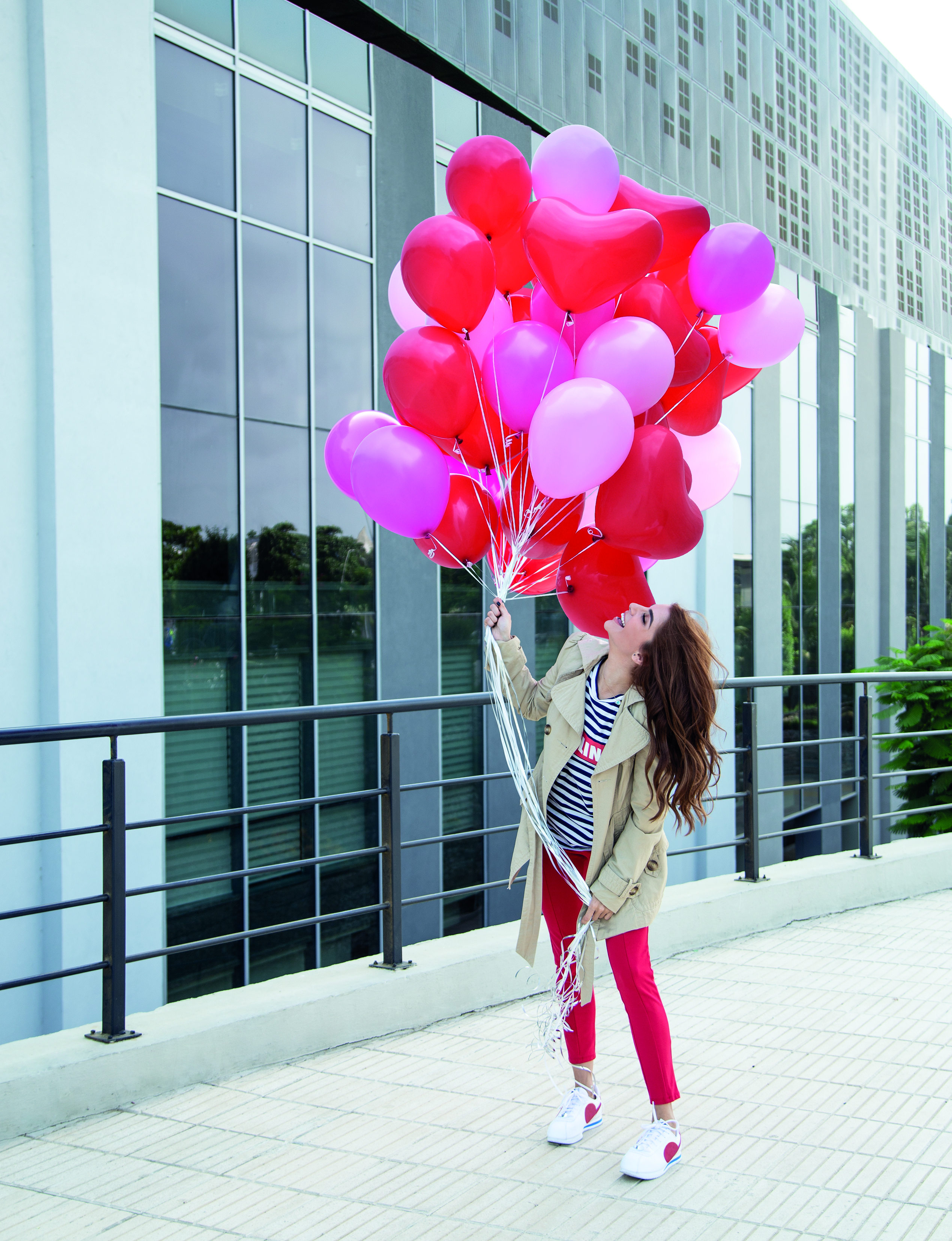 Шар (12''/30 см) Сердце, Красный (015), пастель, 12 шт.