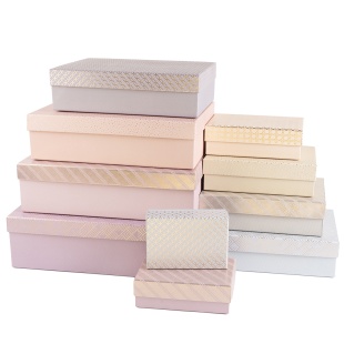 Набор коробок Нежное ассорти, Макарунс, Ассорти, Металлик, 37*27*11 см, 10 шт. в упак. 