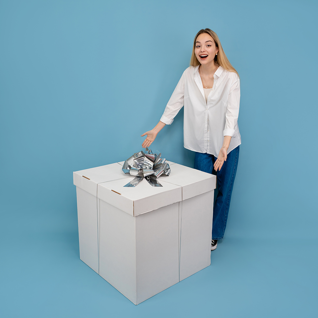 Бант Шар, Серебро, Металлик, 36 см, 1 шт. в упак. 