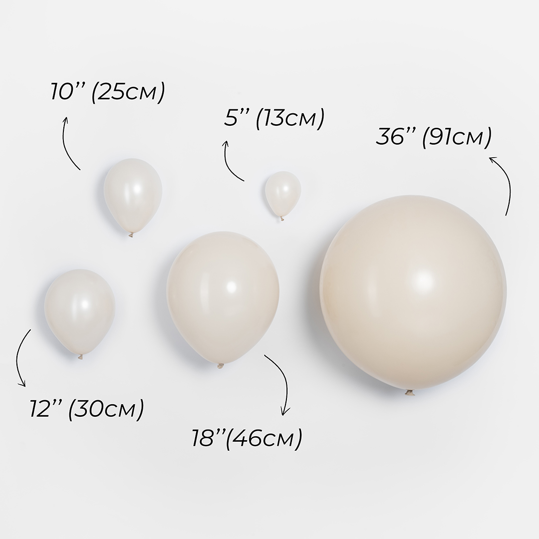 Шар (5''/13 см), Белый песок, пастель ретро, 100 шт.
