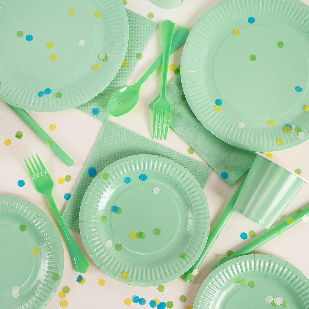 Ложки, Премиум, Зеленый, 16 см, 10 шт. в упак. 