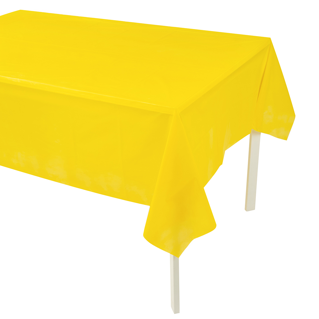 Скатерть одноразовая, Мастхэв, Желтый, 137*274 см, 1 шт.