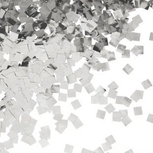 Конфетти фольга Квадрат, Серебро, Металлик, 0,5 см, 50 г.