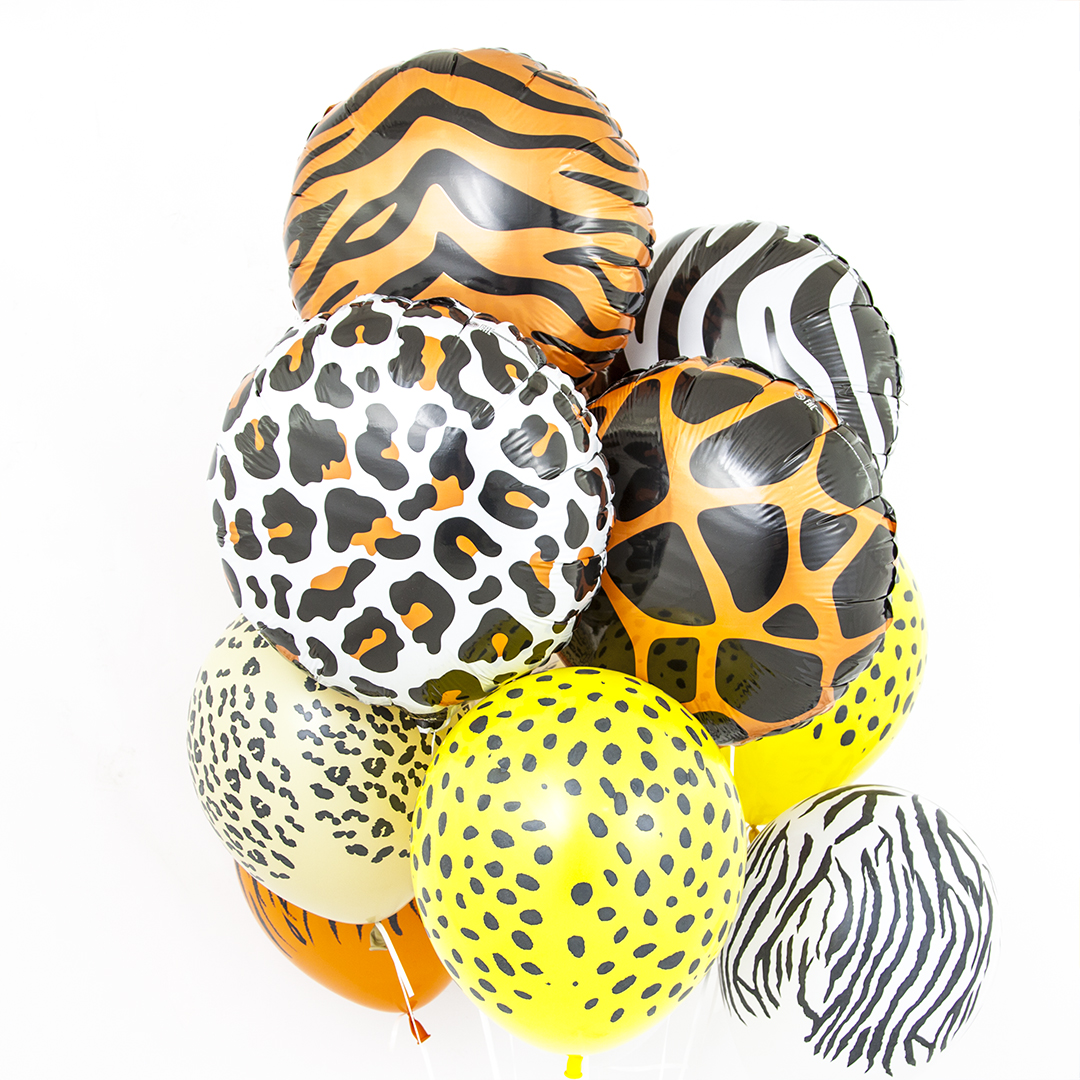 Шар (18''/46 см) Круг, Сафари, Жираф, 1 шт.