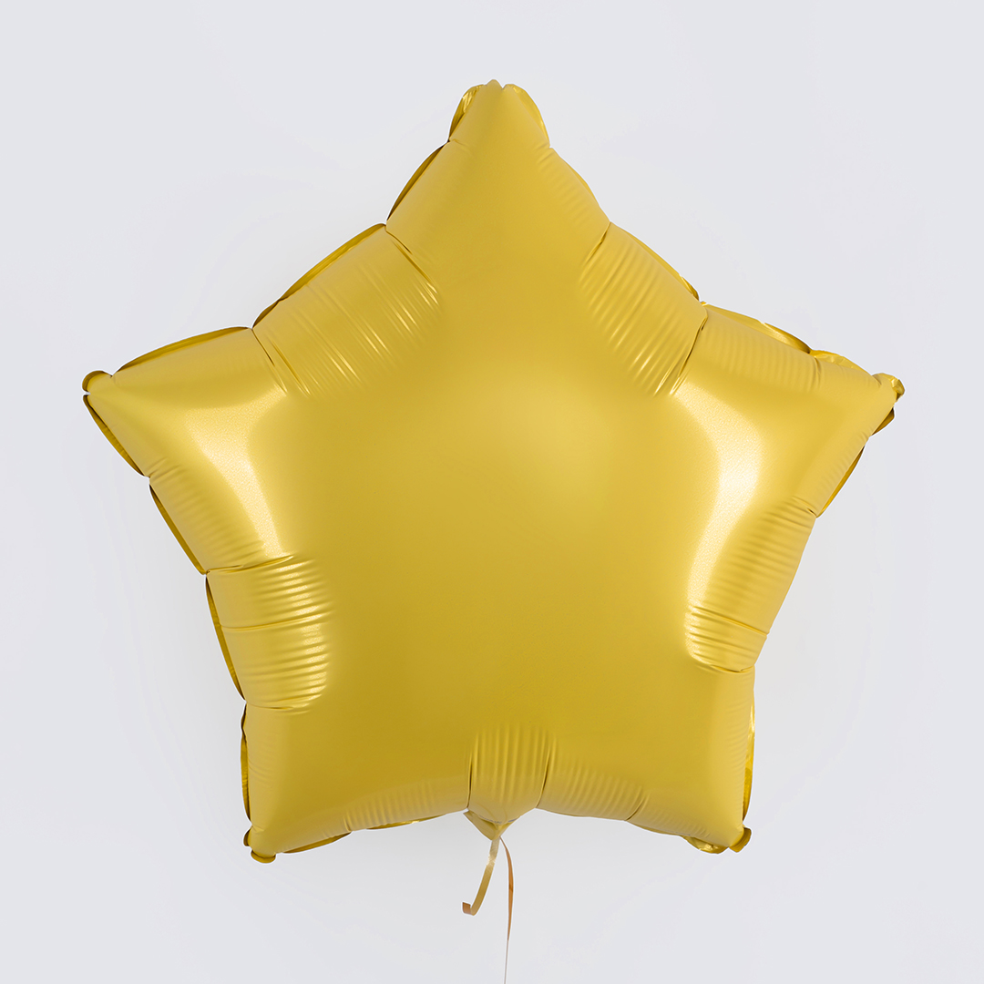Шар (18''/46 см) Звезда, Желтый банан, Сатин, 1 шт.