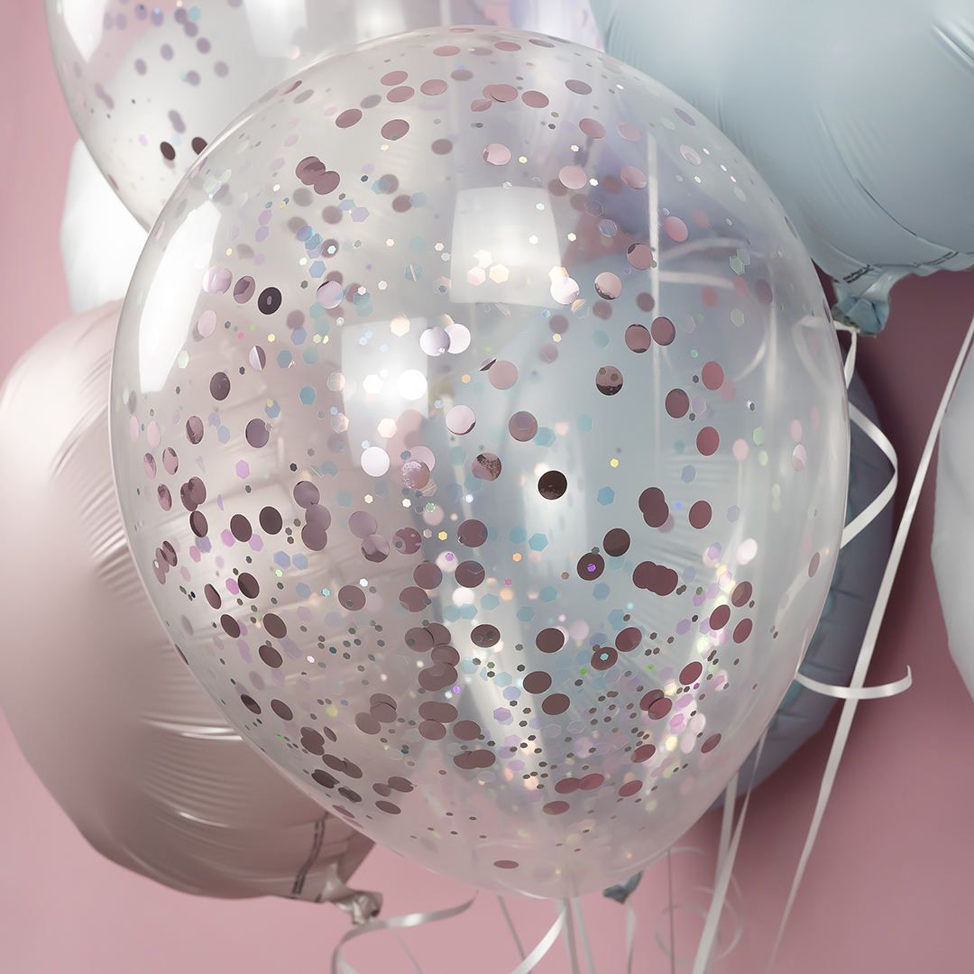 Конфетти фольга Шестиугольники, Белый, Голография, 0,1 см, 90 г.