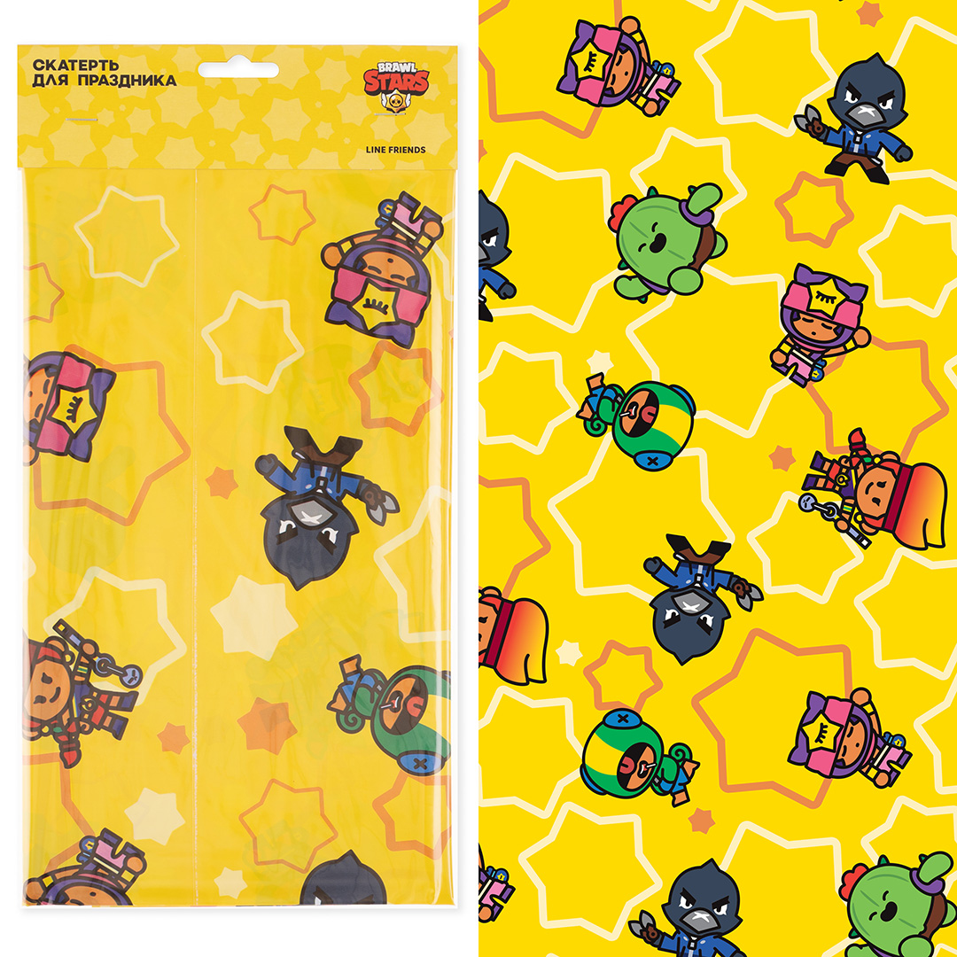 Скатерть одноразовая, Game Party, Желтый, 120*180 см, 1 шт.