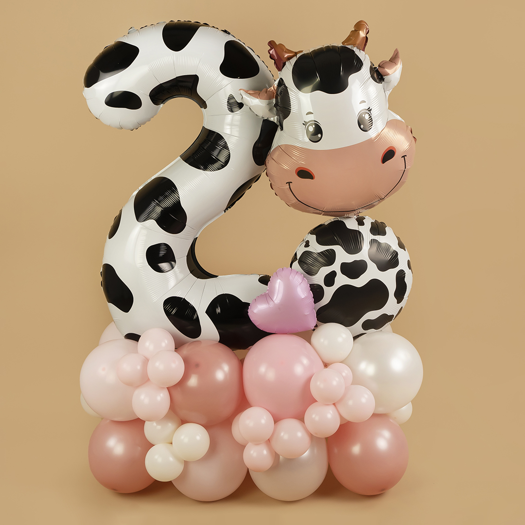 Шар (18''/46 см) Круг, Сафари, Корова, 1 шт.