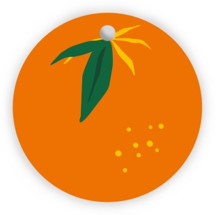 Бирки для подарков, Круг, Мандаринка, 5,4 см, 20 шт.