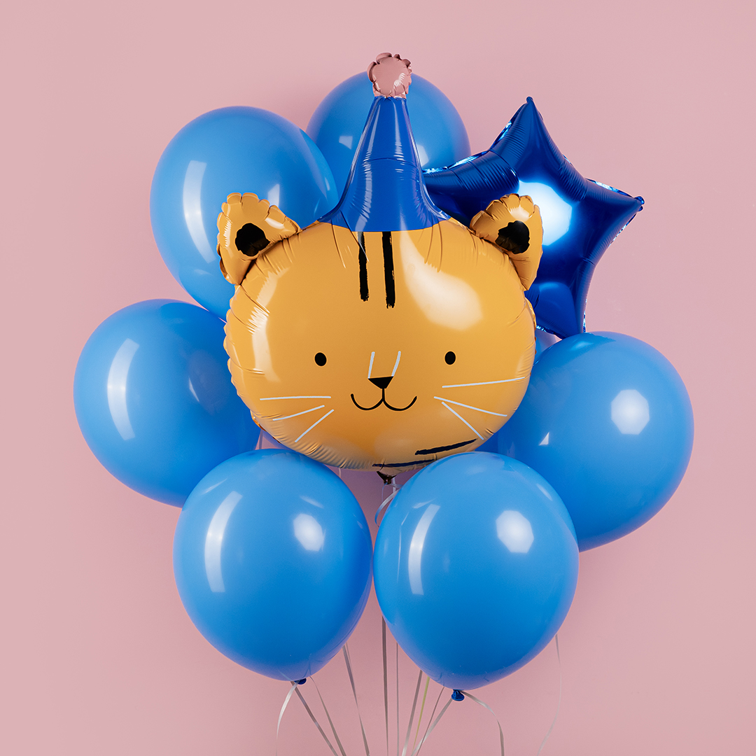 Шар (29''/74 см) Фигура, Тигренок в колпачке, 1 шт.