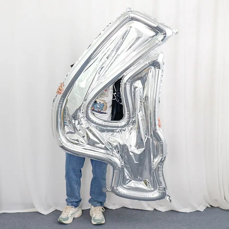 Шар (65''/165 см) Цифра, 4 Каркасная, 1 шт. в уп.