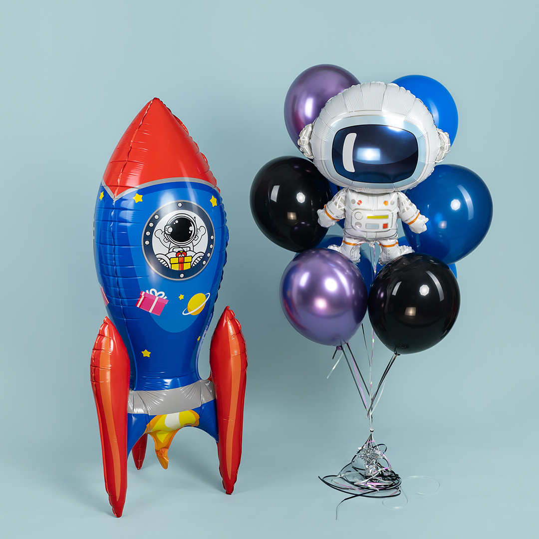 Шар (33''/84 см) Фигура, Космонавт, 1 шт. в уп.
