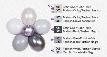 Шар (12''/30 см), Черный (080), пастель, 50 шт.