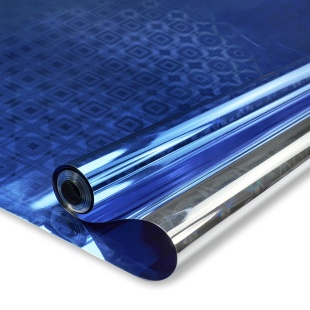 Упаковочная пленка 40мкм (0,7*8 м) Синий, Голография, 1 шт.