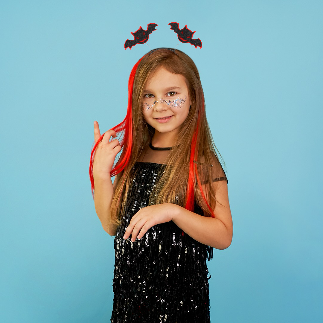 Ободок, Летучие мыши, Черный/Красный, 1 шт. 