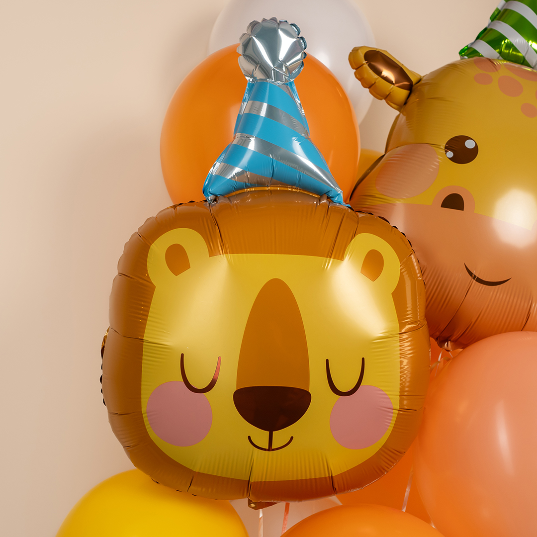 Шар (30''/76 см) Фигура, Лев в колпачке, 1 шт.