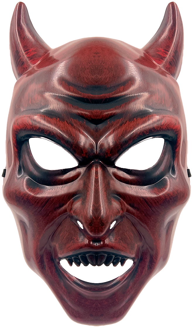 Карнавальная маска, Дьявол, Красный, 17*29*8 см, 1 шт. 