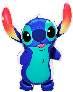 Шар (31''/79 см) Фигура, Любимый монстрик, Яркие ушки, Синий, 1 шт. в уп.