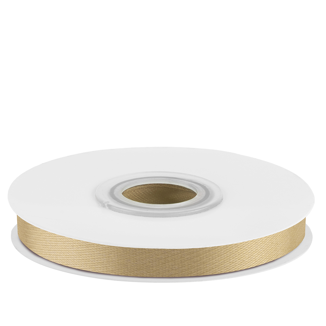 Лента атласная (0,7 см*22,85 м) Золото, 1 шт.