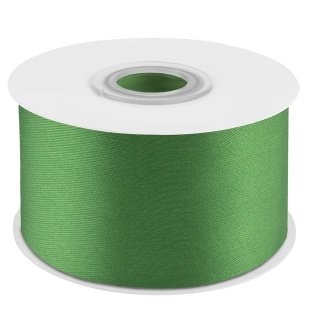 Лента атласная (3,8 см*22,85 м) Изумрудно-зеленый, 1 шт.