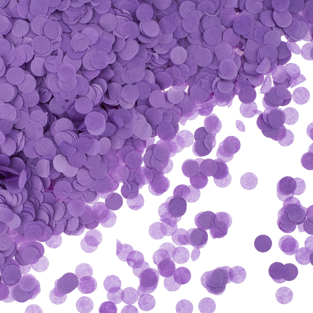 Конфетти тишью Круг, Сиреневый, 1 см, 50 г.