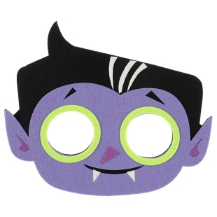 Маска карнавальная, из фетра, Вампир, Фиолетовый, 19*16 см, 1 шт. 