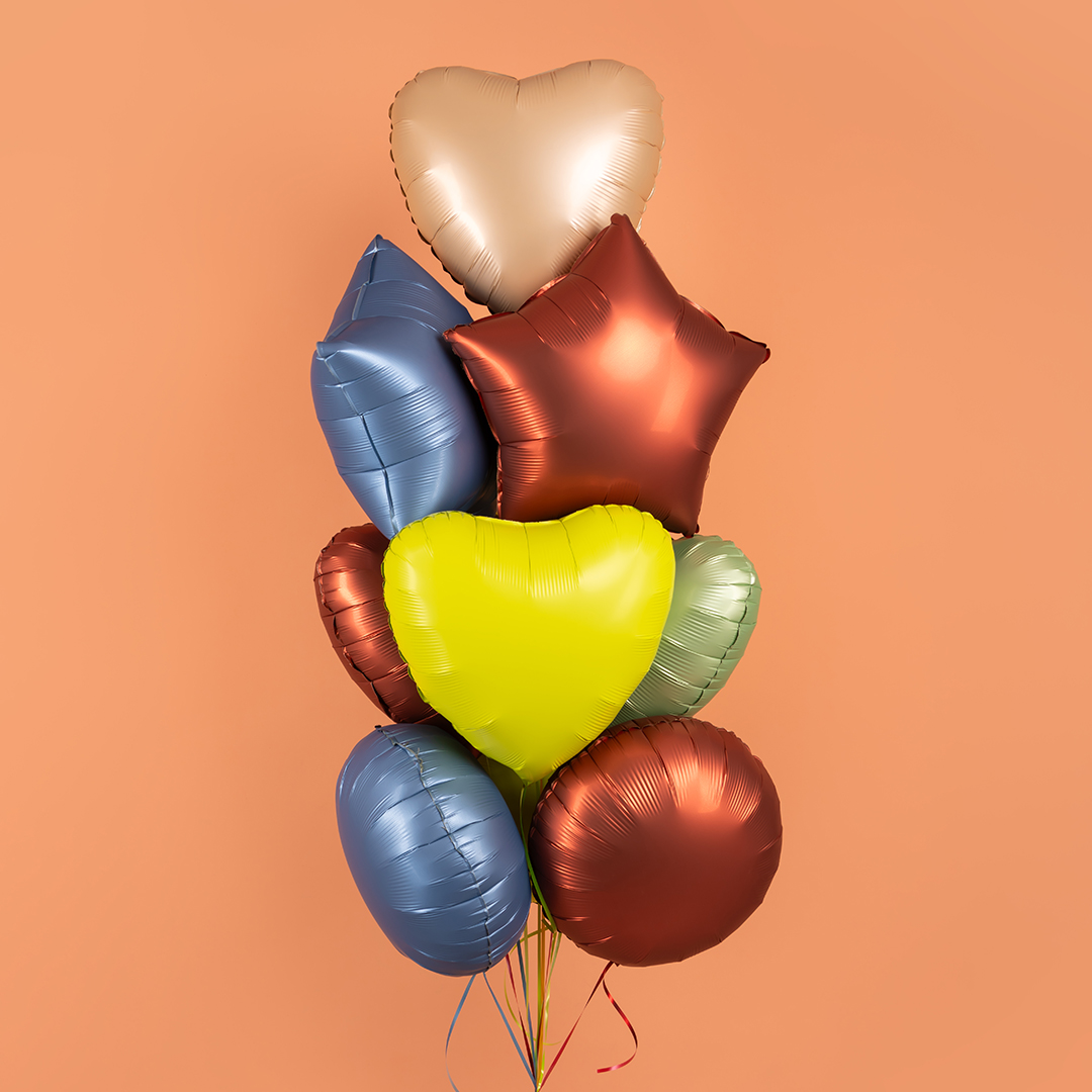 Шар (18''/46 см) Круг, Кирпично-красный, Сатин, 1 шт.