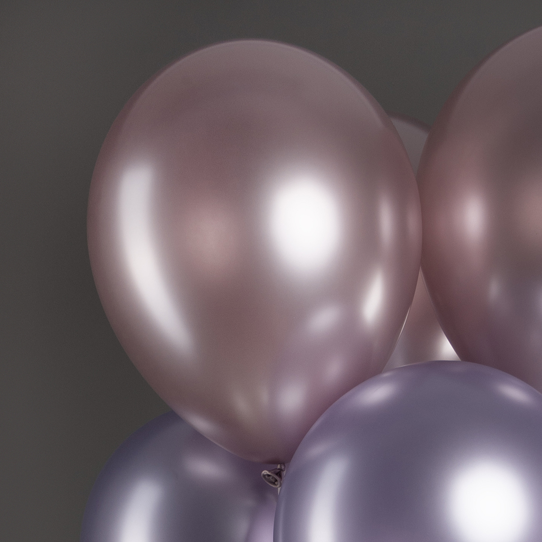 Шар (12''/30 см), Розовый цветок (809), шелк, 12 шт.