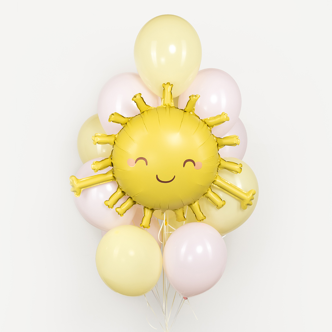 Шар (30''/76 см) Фигура, Солнце, Сатин, 1 шт.