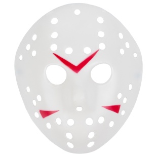 Карнавальная маска, Пятница 13-е, Белый, 22*17 см, 1 шт. 