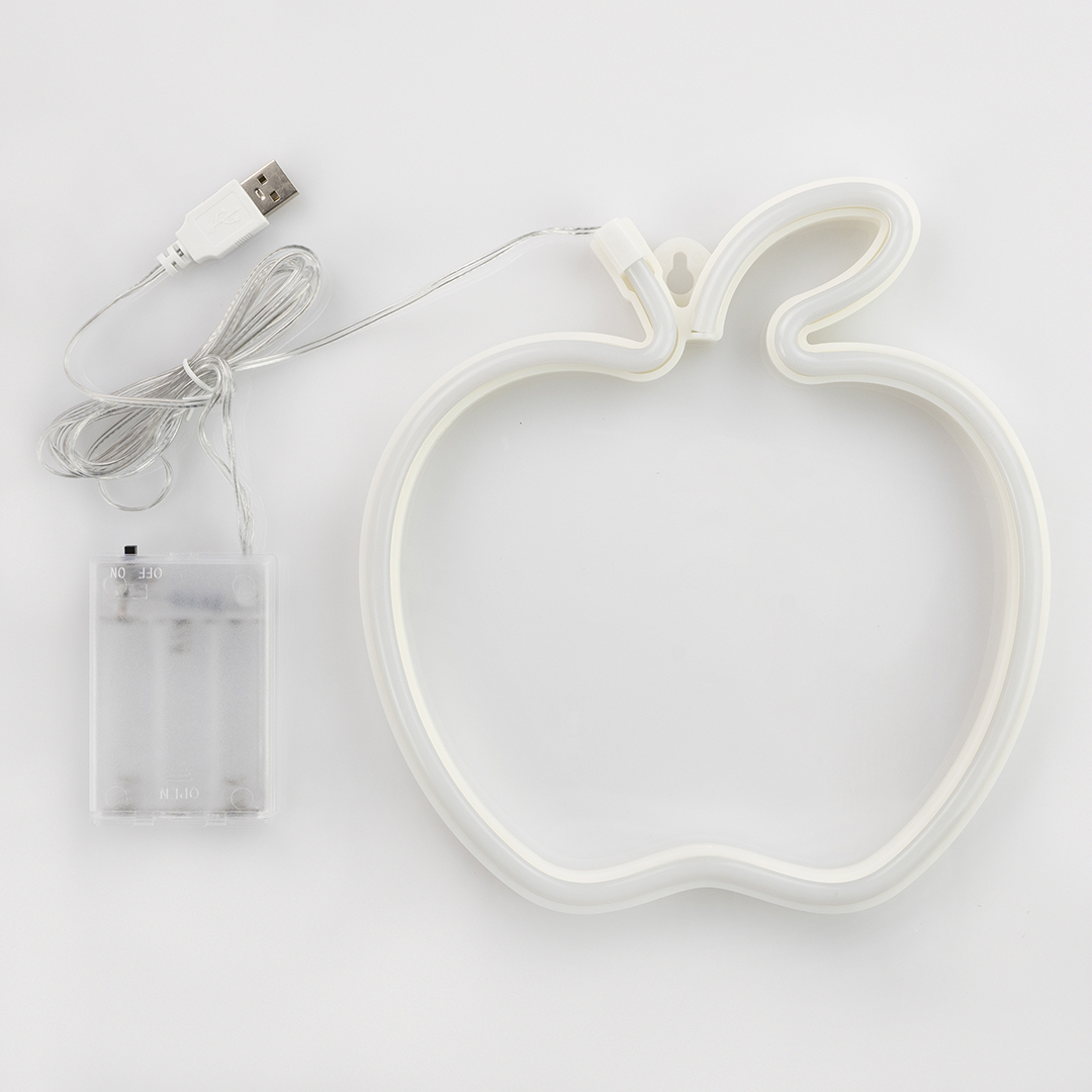 Световая фигура Яблоко, 19,6*20,8 см. Зеленый, 1 шт.