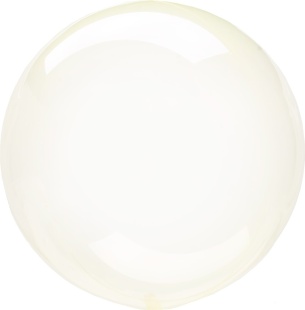 Шар (18''/46 см) Сфера, Deco Bubble, Желтый, Кристалл, 1 шт.