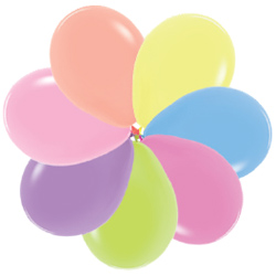 Шар (18''/46 см), Ассорти, флуор, 25 шт.