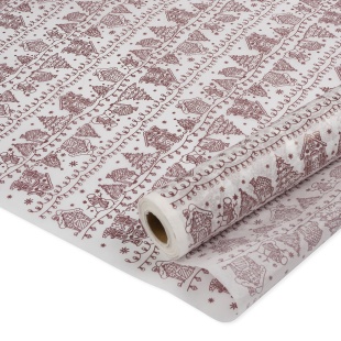 Упаковочная бумага, Тишью (0,7*40 м) Веселая ярмарка, Белый, 1 шт.