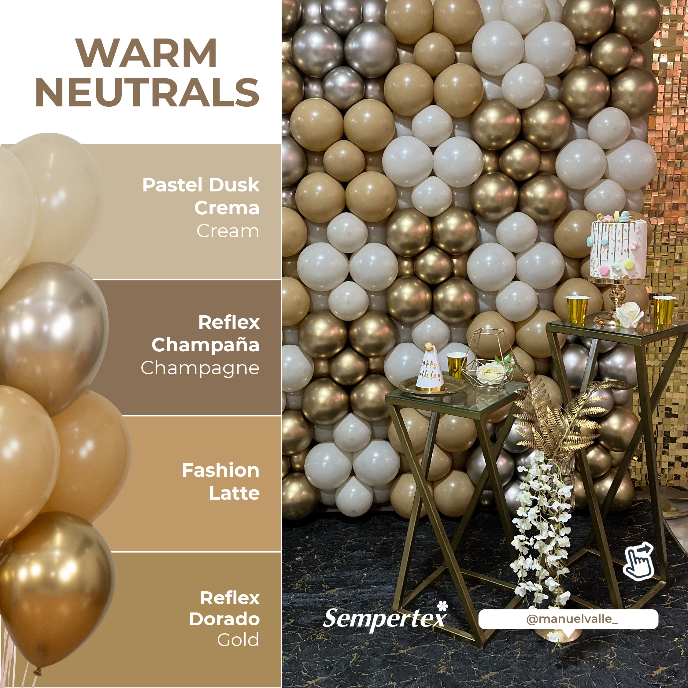 Шар (5''/13 см), Кофе Латте (073), пастель, 100 шт.