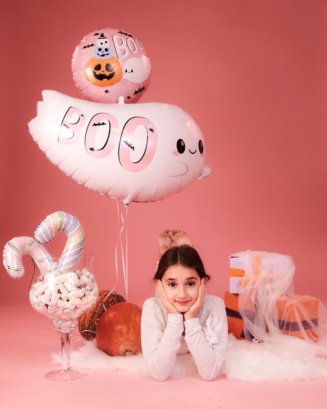 Шар (12''/30 см) Мини-фигура, Леденец трость, Розовый, 1 шт.