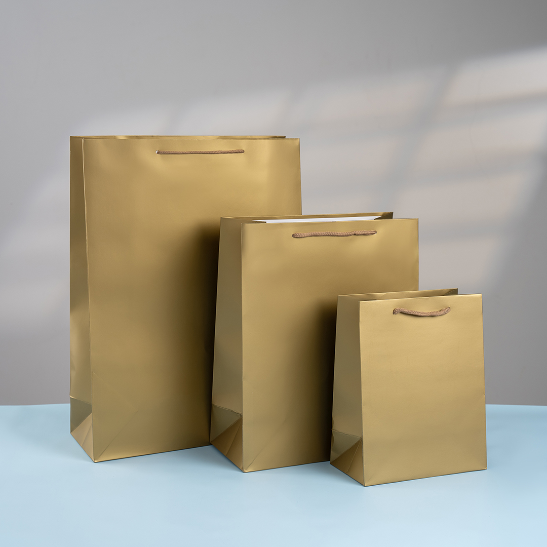 Пакет подарочный, 210гр, Классика, Золото, 42*31*12 см, 1 шт.