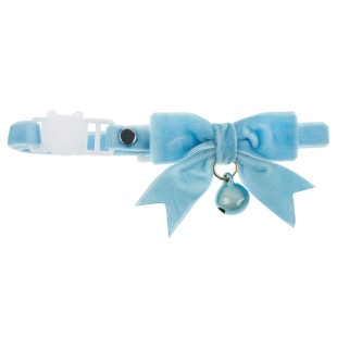 Праздничный ошейник - бант для питомца, с бубенчиком, 17-33 см, Голубой, 1 шт. в упак. 