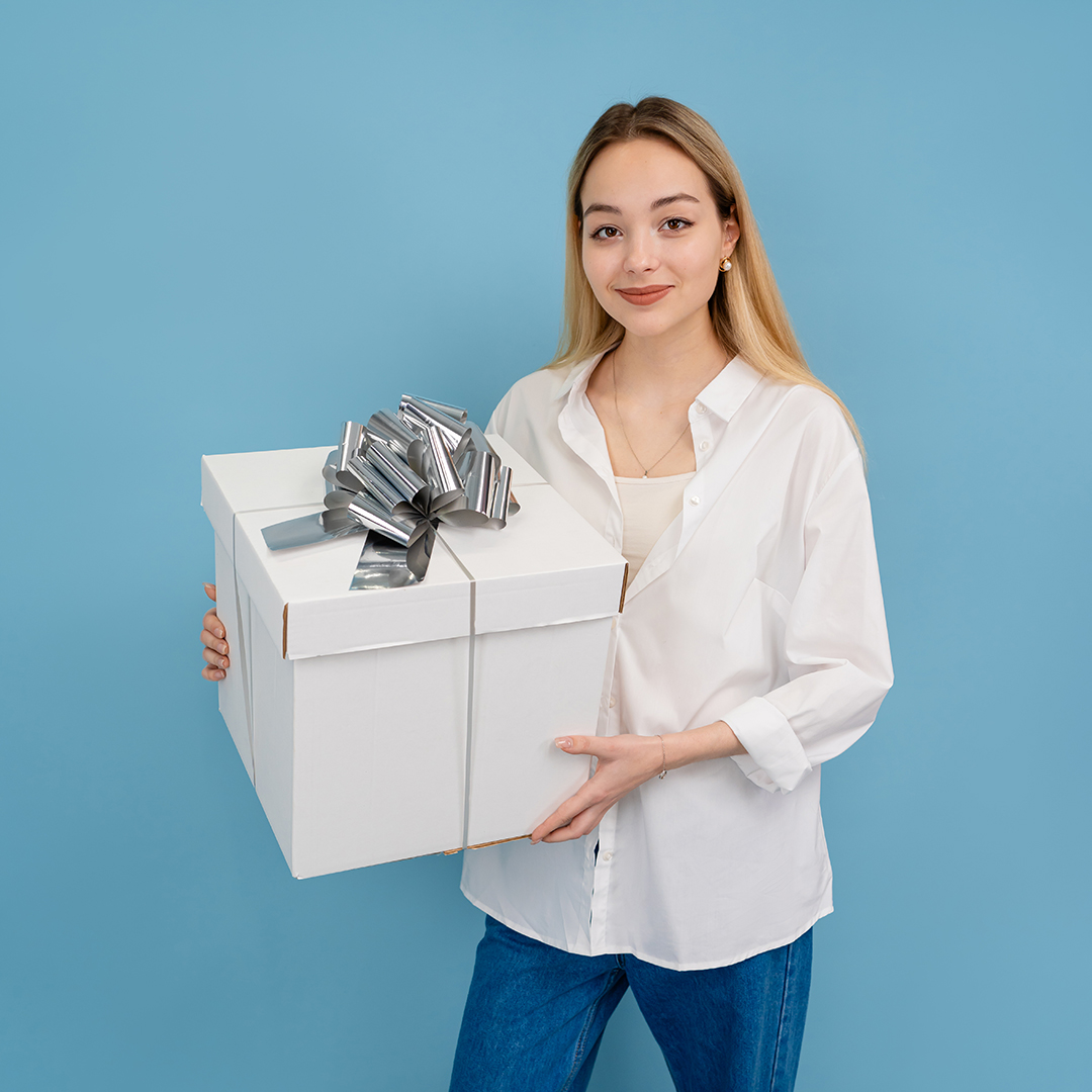 Бант Шар, Серебро, Металлик, 21 см, 1 шт. в упак. 