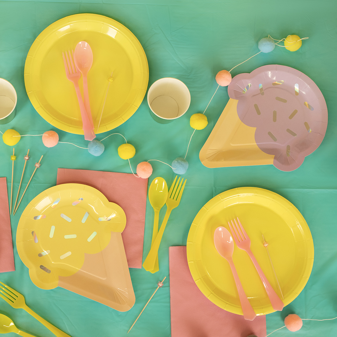 Вилки, Премиум, Желтый, 17 см, 10 шт. в упак. 