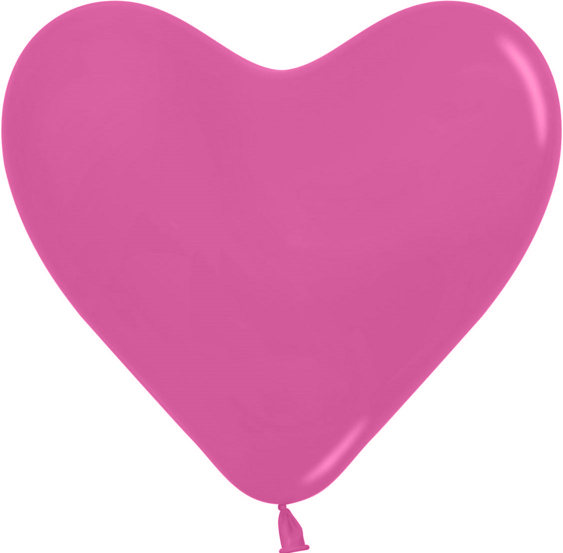 Шар (12''/30 см) Сердце, Фуше (012), пастель, 12 шт.