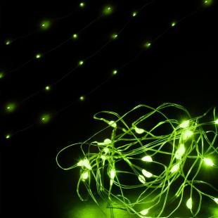 Светодиодная гирлянда, Роса 50 Led, IP14, 5 м. Зеленый, 1 шт.