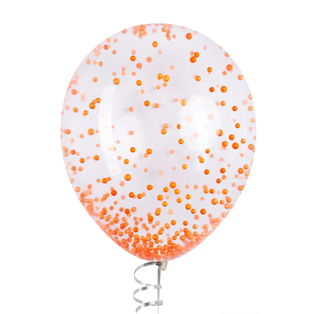 Шарики пенопласт, Оранжевый, 6-8 мм, 10 гр.