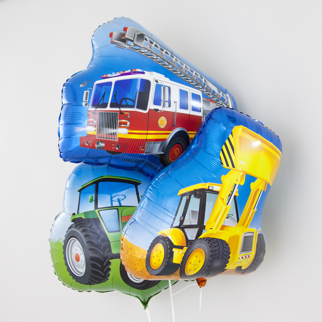 Шар (24''/61 см) Фигура, Экскаватор, Желтый, 1 шт.