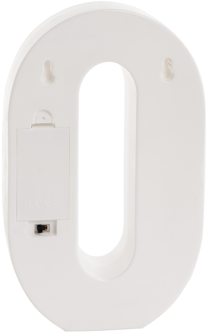 Световая фигура Цифра, 0, 21 см. Белый, 1 шт.