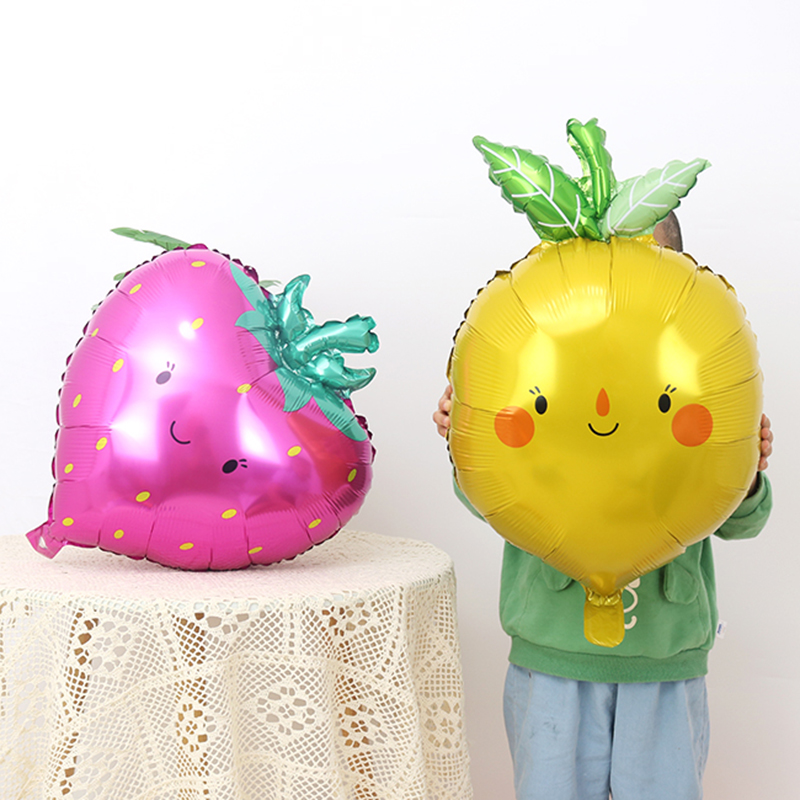 Шар (24''/61 см) Фигура, Клубника, Розовый, 1 шт.